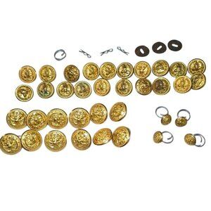 Vintage Waterbury Button Co. US Navy United State Military Buttons Naval Uniform